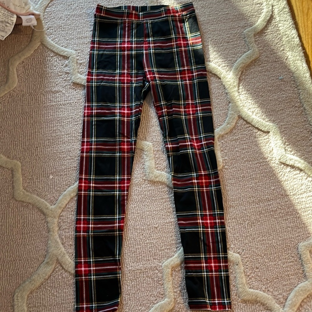 Crewcuts tartan plaid leggings